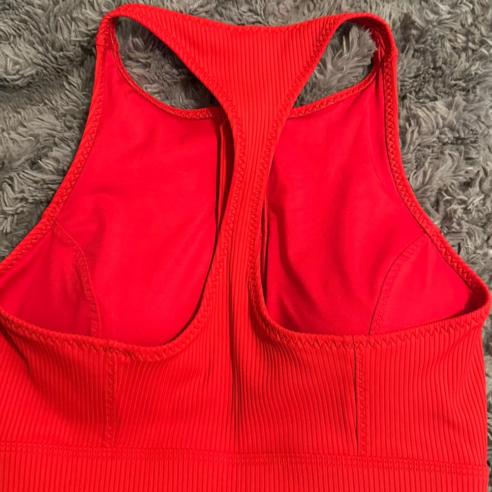 Fabletics Red Zip-Front Swim Top - Picture 6 of 6
